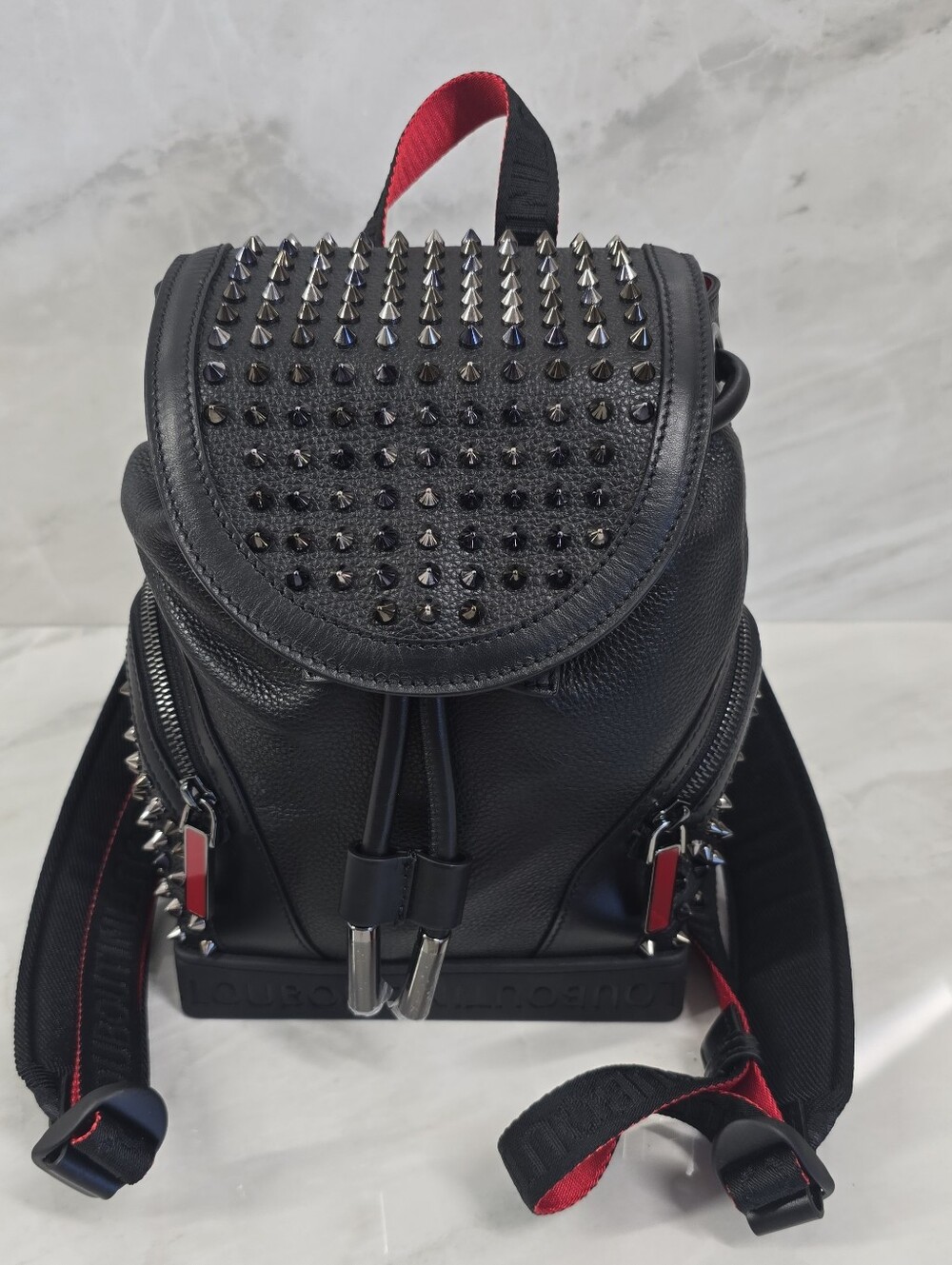 Christian Louboutin Black Spike Mini Backpack